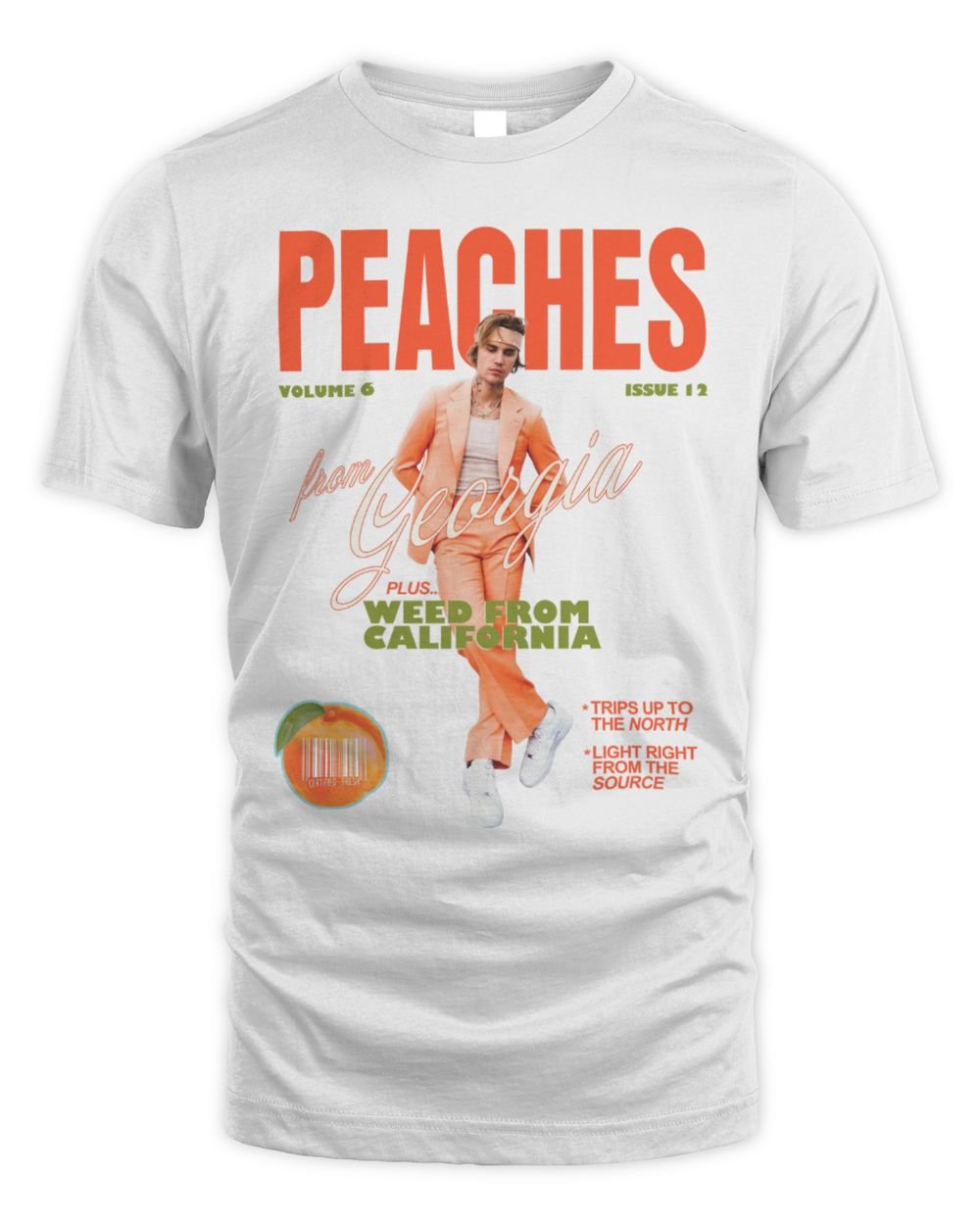 Justin Bieber Merch Justin Bieber Peaches T-Shirt