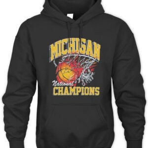 Michigan National Champions Flame T Shirt Hoodie