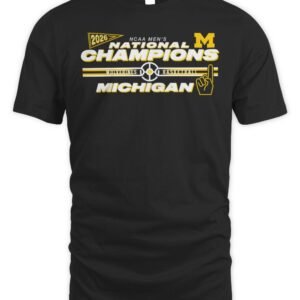 Michigan Wolverines Men's Basketball National Champions Bracket T Shirt