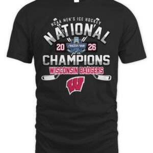 Wisconsin Badgers 2026 NCAA Frozen Four Men's Ice Hockey National Champions T-Shirt