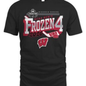 Wisconsin Badgers 2026 Men's Ice Hockey Frozen Four Bound T Shirt