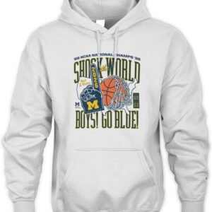 Michigan Basketball Shock The World, Boys Two-Time National Champs T Shirt Hoodie
