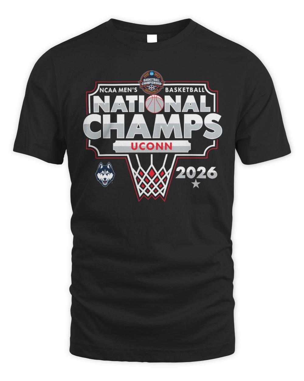 NCAA Basketball Merch UConn Huskies 2026 NCAA Champions T-Shirt