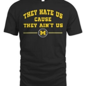 Michigan Champions Merch Michigan They Hate Us Basketball T Shirt