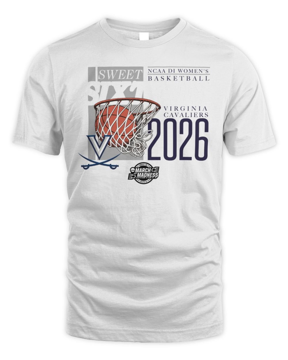 Virginia Cavaliers Sweet Sixteen 2026 NCAA Division I Women's Basketball Regional T Shirt
