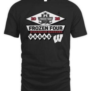 Wisconsin Badgers 2026 Men's Ice Hockey Frozen Four Bound T Shirt