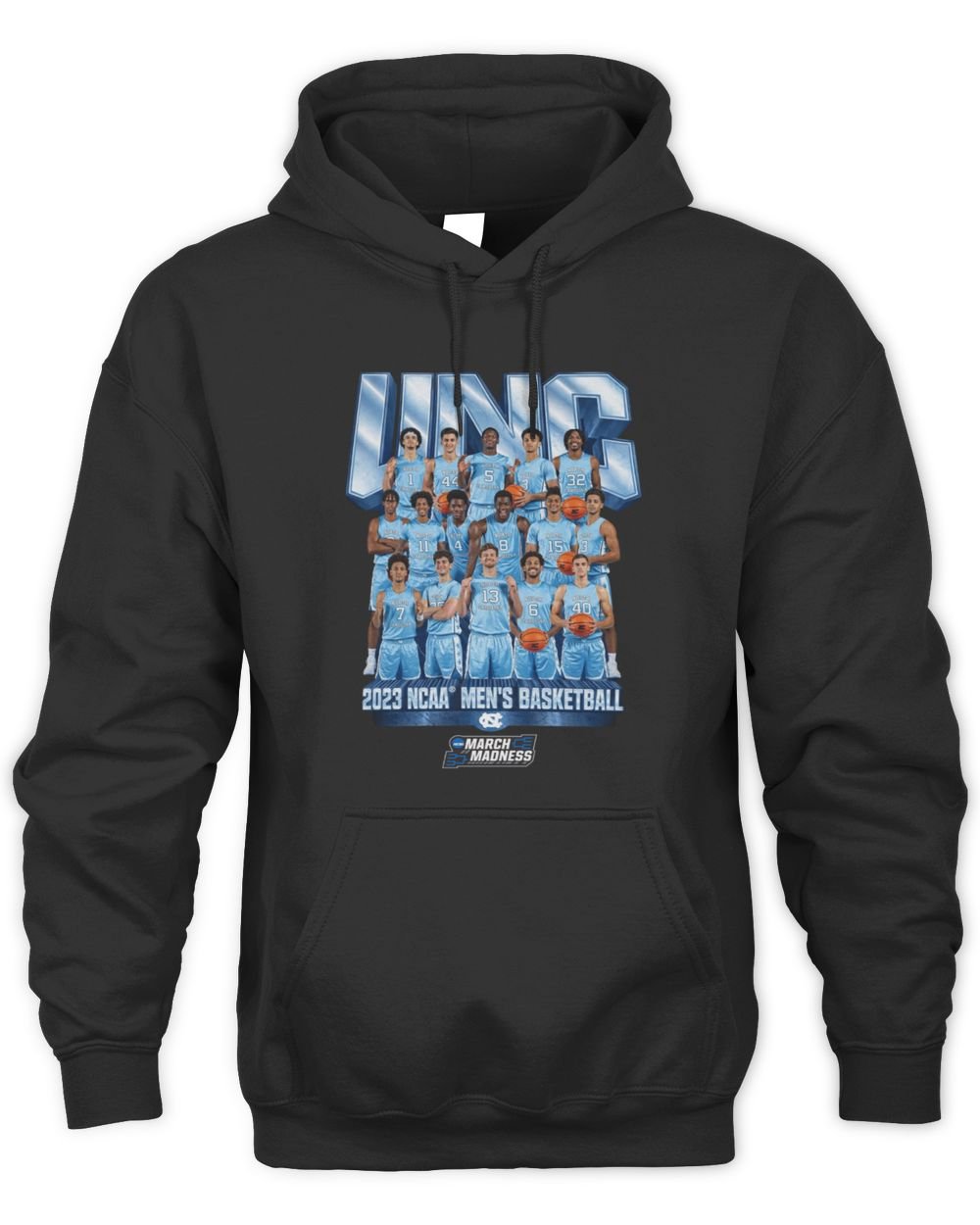 UNC Men's Basketball NCAA March Madness 2026 Team Collage Hoodie