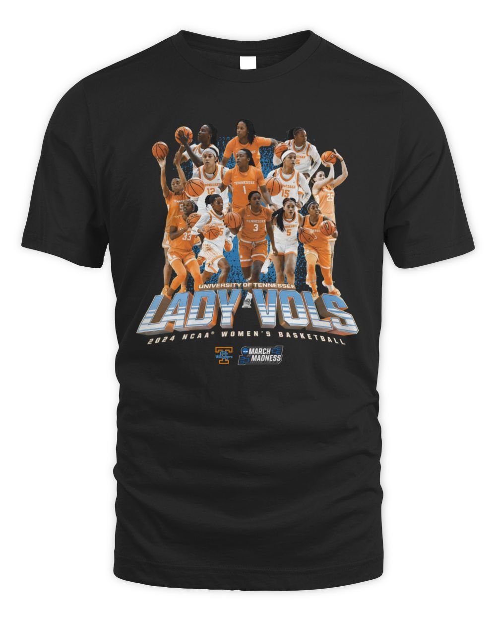 Tennessee Lady Volunteers Women's Basketball NCAA March Madness 2026 Team Collage T-Shirt