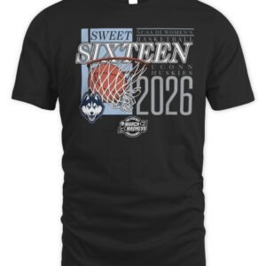 UConn Huskies Sweet Sixteen 2026 NCAA Division I Women's Basketball Regional T Shirt