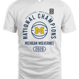 Michigan Wolverines 2026 NCAA Men's Basketball National Champions Fast Break T-Shirt