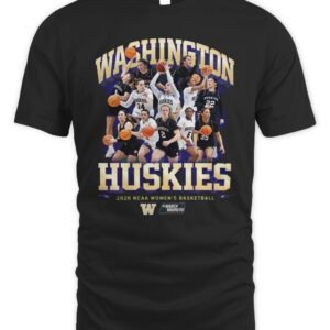 Washington Women's Basketball NCAA March Madness 2026 Team Collage T-Shirt