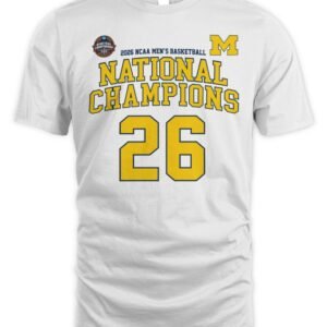 NCAA Division I Men's Basketball Michigan 26 National Champions T Shirt