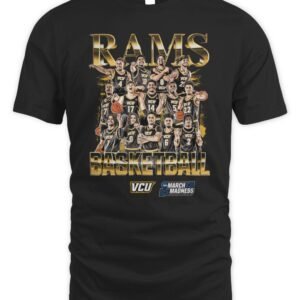 VCU Men's Basketball NCAA March Madness 2026 Team Collage T-Shirt
