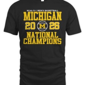 Michigan Men's Basketball 2025-2026 National Champions T Shirt