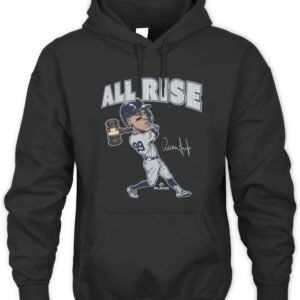 Aaron Judge New York Yankees All Rise Caricature Signature Hoodie