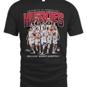 UConn Women's Basketball NCAA March Madness 2026 Team Collage T-Shirt