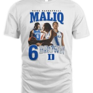 Maliq Brown Duke Blue Devils 90s Retro T Shirt