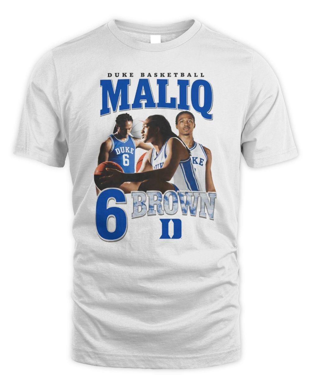 Maliq Brown Duke Blue Devils 90s Retro T Shirt
