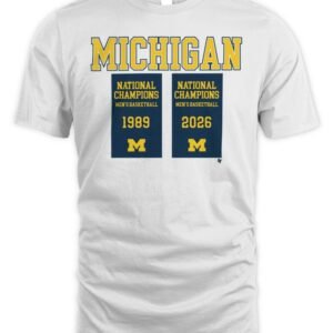 Michigan Wolverines MBB 2026 National Champions Banners Shirt
