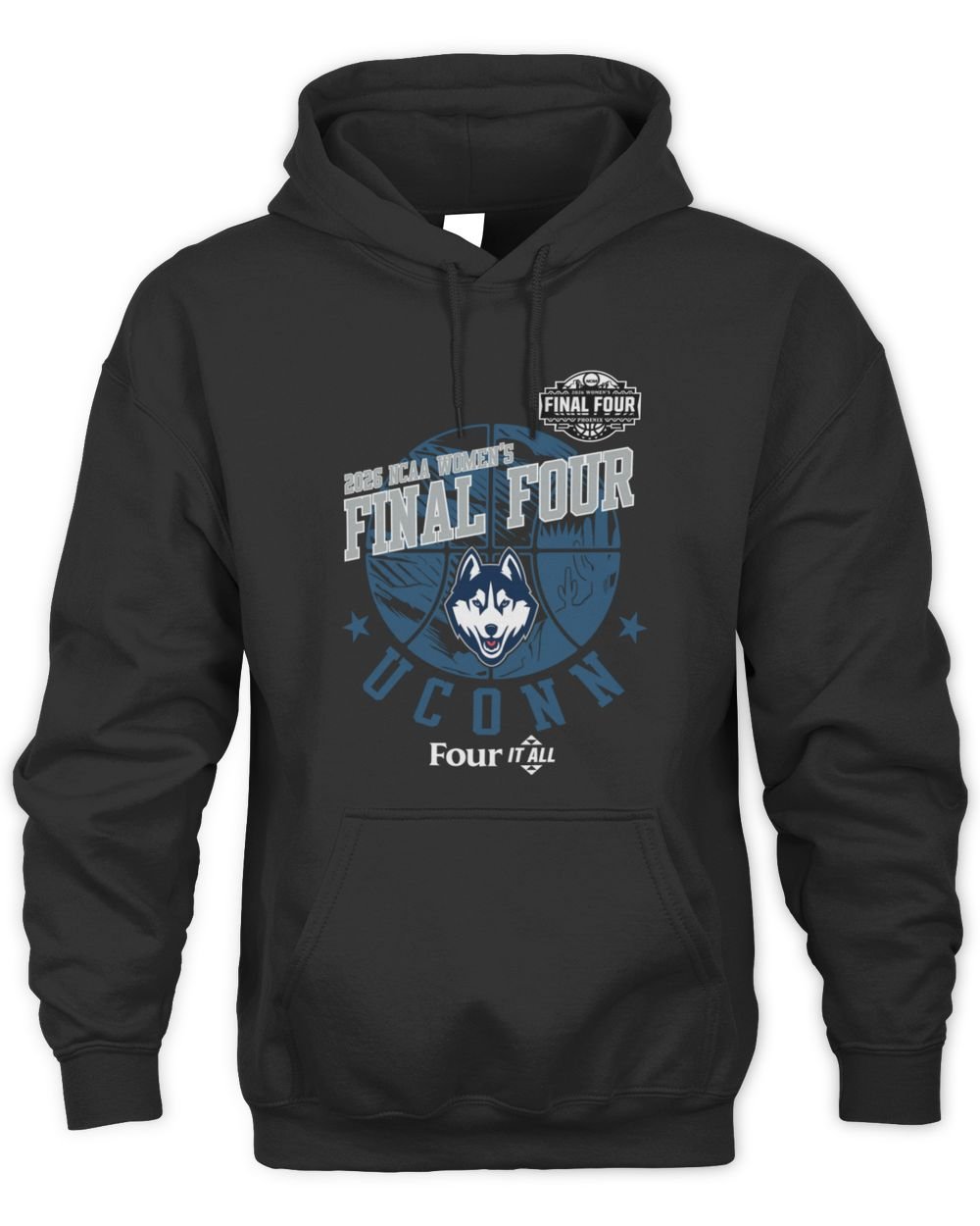 UConn Huskies 2026 Women's Basketball Final Four Phoenix Four It All Logo Hoodie