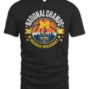 Michigan Wolverines MBB 2026 National Champions Circle T Shirt