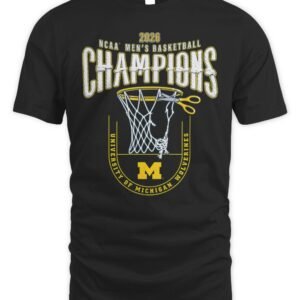 Michigan Wolverines 2026 Men's Basketball National Champions Net T Shirt