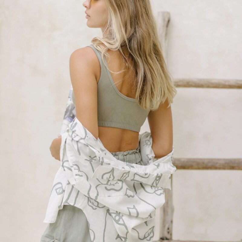 Casual Linen Blend Drawstring Waist Top for Women 5 product7 3 - theclosetparis
