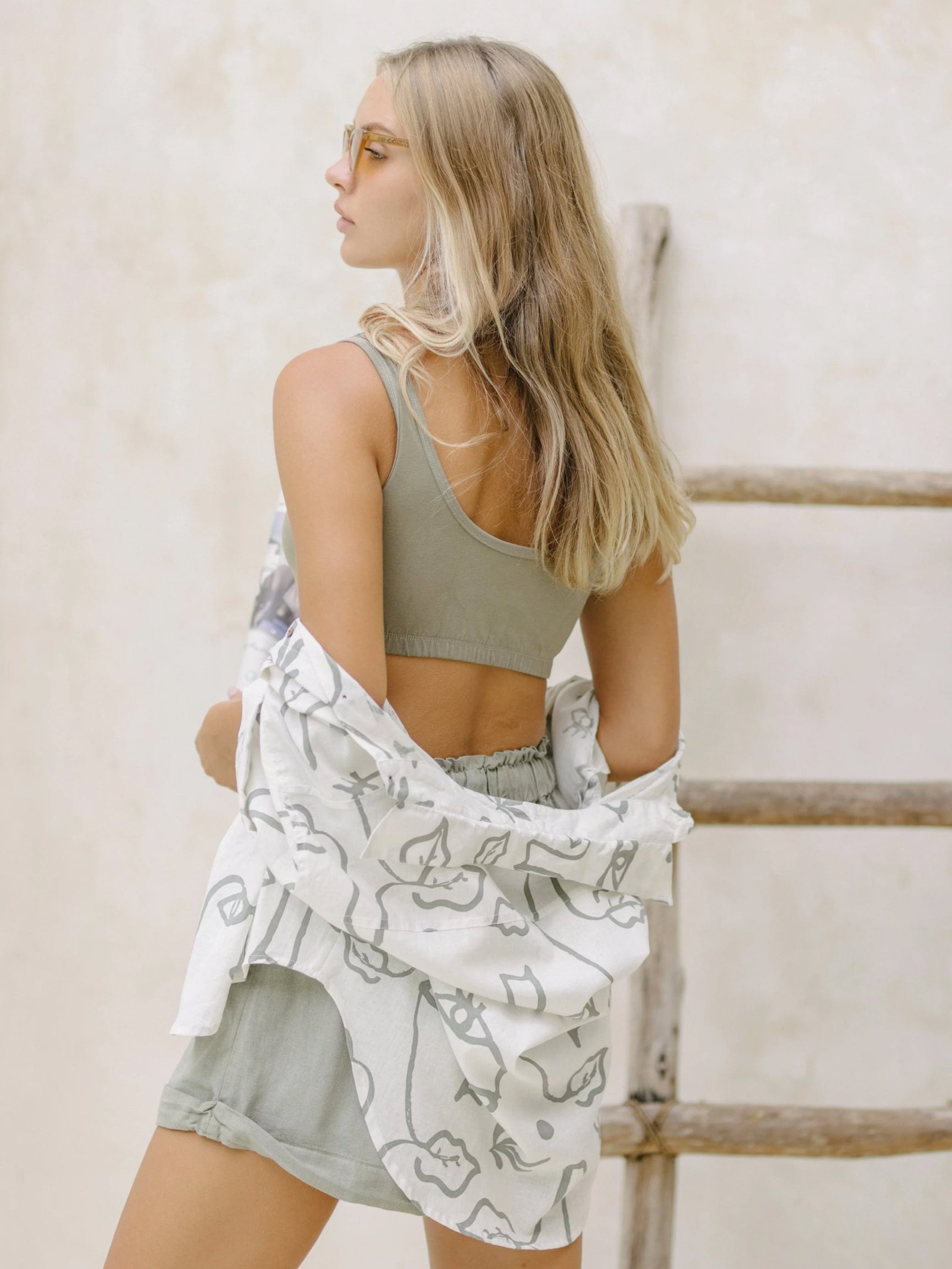 Casual Linen Blend Drawstring Waist Top for Women 3 Casual Linen Blend Drawstring Waist Top for Women - Image 3